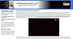 Desktop Screenshot of allhomework.net